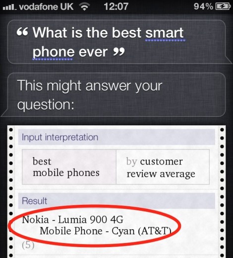 Siri Lumia 900