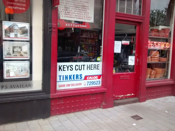 A typical Helvetica-encrusted shopfront